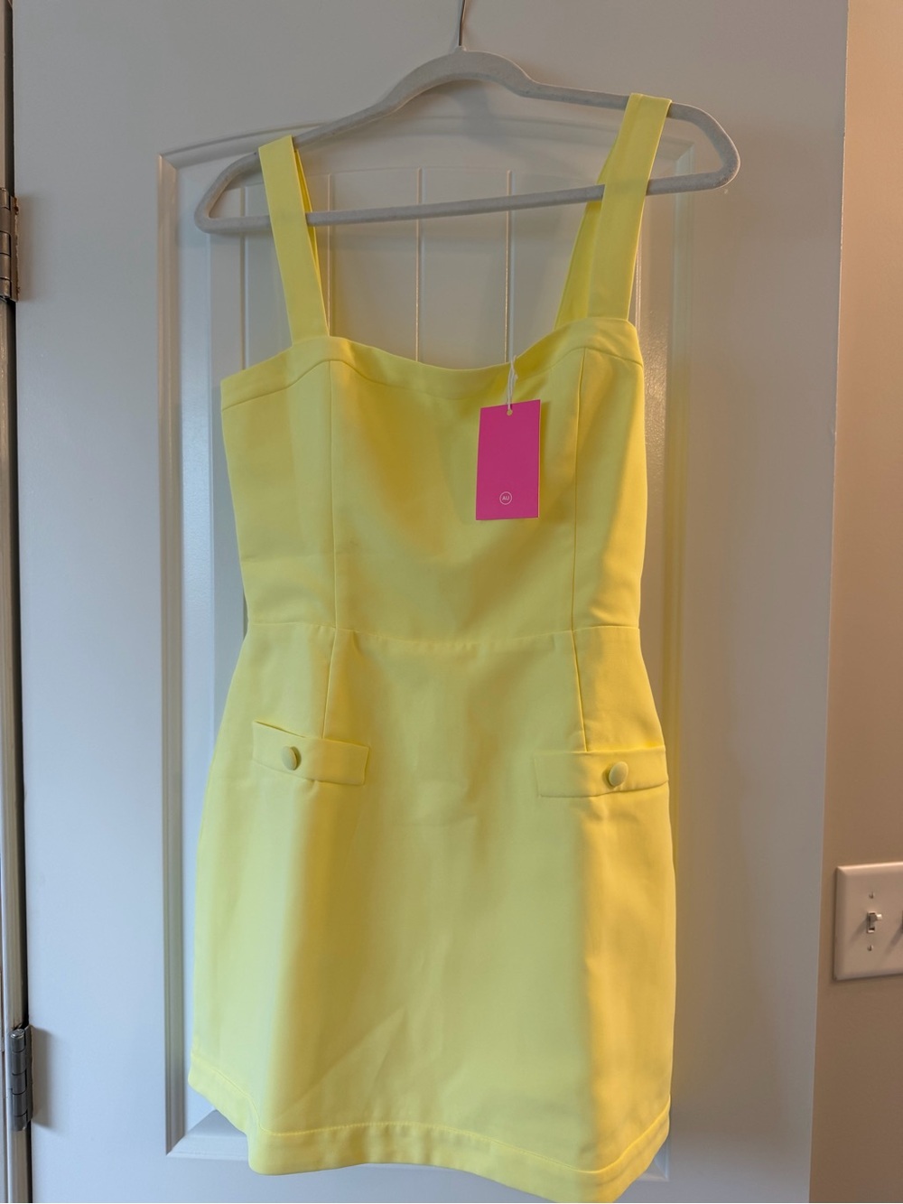 NWT Amanda Uprichard Bethany Skort Romper in Butter Yellow - Size Medium - Picture 5 of 11